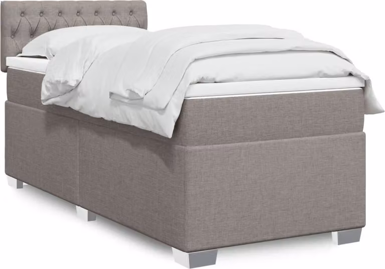 Maison Exclusive - Giroletto a Molle con Materasso Tortora 90x200 cm inTessuto