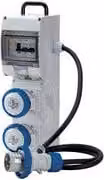 Quadro di distribuzione Fanton con 2 prese CEE 220V bianco IP65