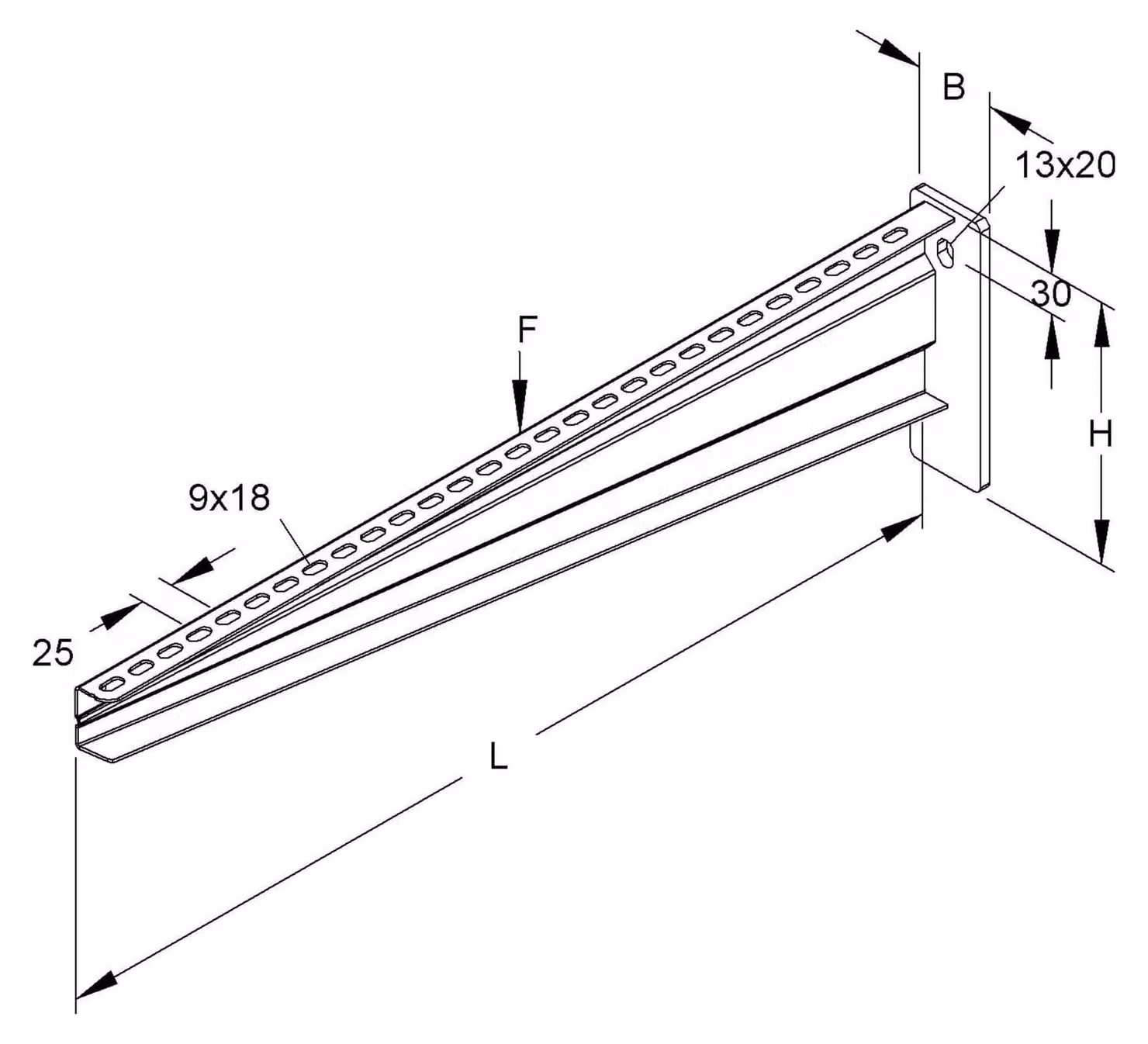 Supporto a parete Niedax KTA 700