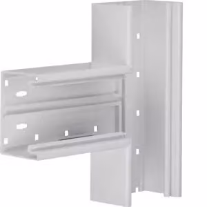 Raccordo a T realizzato con profilo base in plastica BR 65x100 mm, parte superiore 80 mm, grigio chiaro