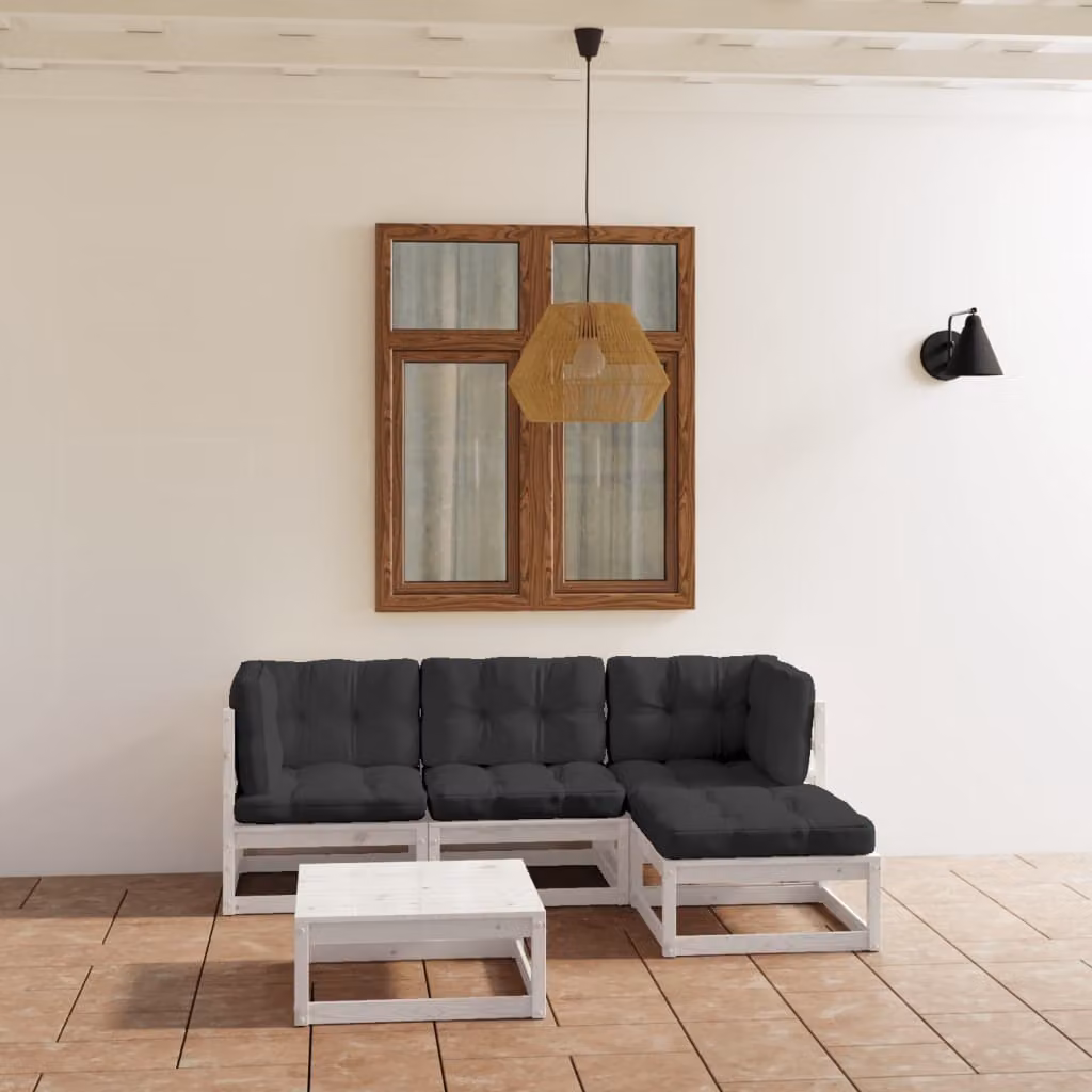 Maison Exclusive - Set Divani da Giardino 5 pz con Cuscini Legno Massello Pino