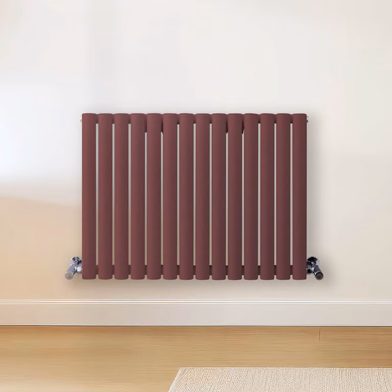 Radiatore di Design Orizzontale Rosso (Booth Rosso) - 600mm x 826mm - Pannello Doppio  - Revive