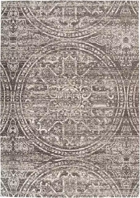 Tappeto a tessitura piatta Kendra Home stile orientale e moderno, colore grigio, L: 120 cm