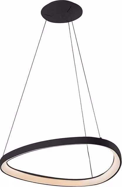 Lotus Sospensione a LED 48W 3000K Nero - Lampada da soffitto asimmetrica moderna IP20 CRI80 dimmerabile - Rossini Group