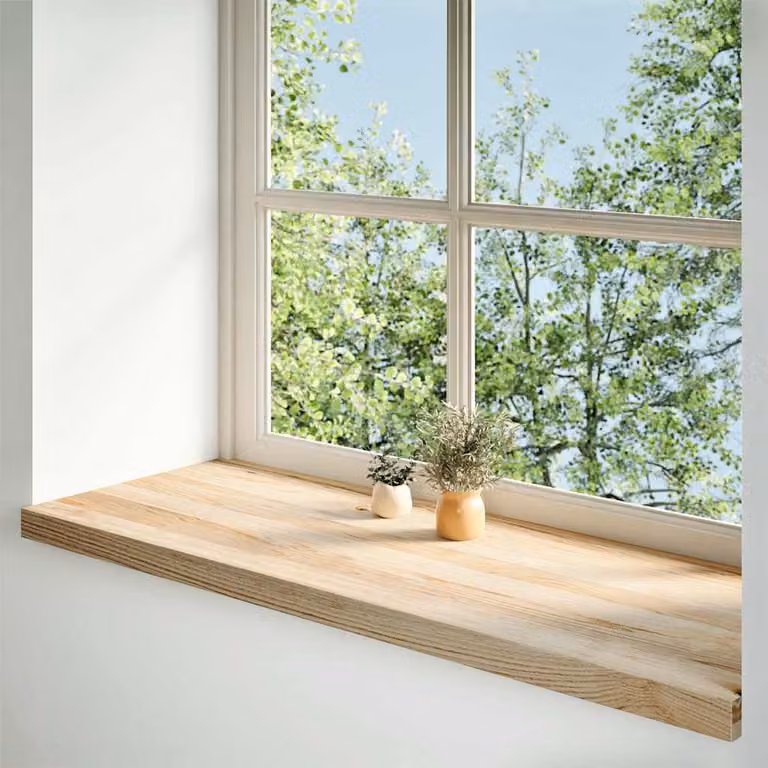 Davanzali 2 pz Non Trattati 110x40x2cm Legno Massello di Rovere