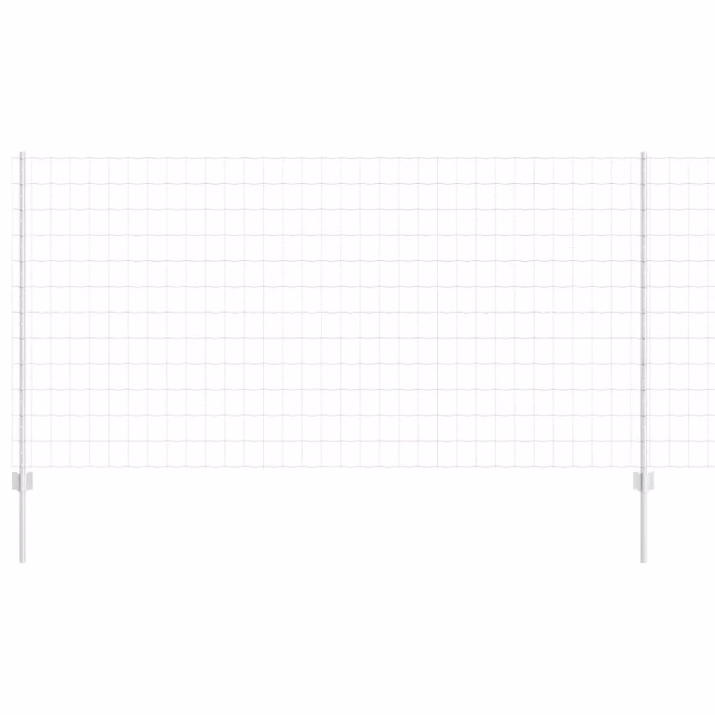 Recinzione Euro vidaXL in acciaio zincato argento con palo rotondo per installazione interrata L: 250 cm, H: 120 cm, P: 40 cm – 2