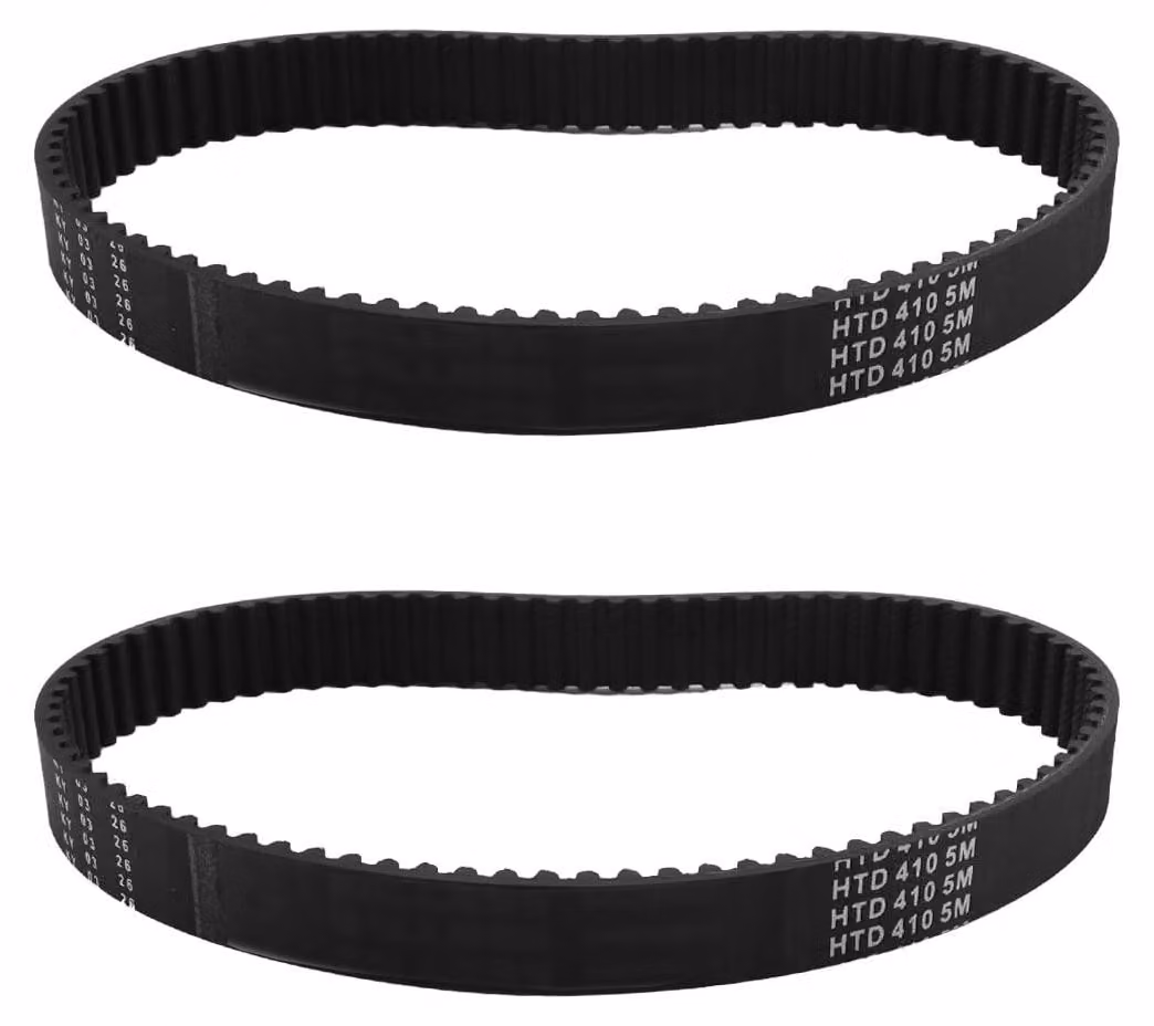 2 cinghie di distribuzione in gomma - 82 denti, lunghezza del passo di 410 mm, larghezza di 15 mm