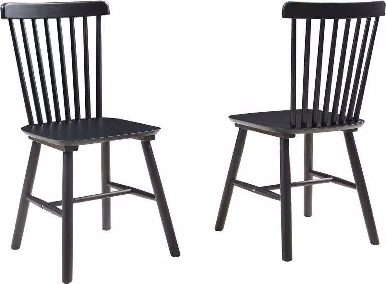 Set di 2 sedie da sala da pranzo "Karmoy" Sedie da cucina 89 x 46 x 52 cm Legno Nero