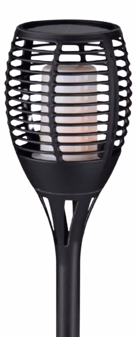 Grundig Torcia solare da giardino - FlameEffect LED - Lampada da esterno solare - Lampada da terra - Lampada resistente alle intemperie IP44 - 72 cm