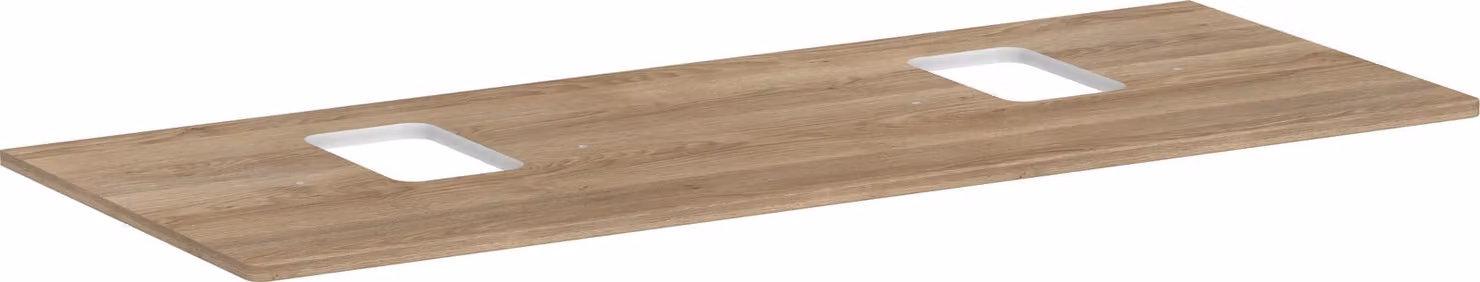hansgrohe Xelu Q Console avec 2 découpes, 1360x550, pour vasque à poser, avec trou pour robinet, 54125230, 54125230
