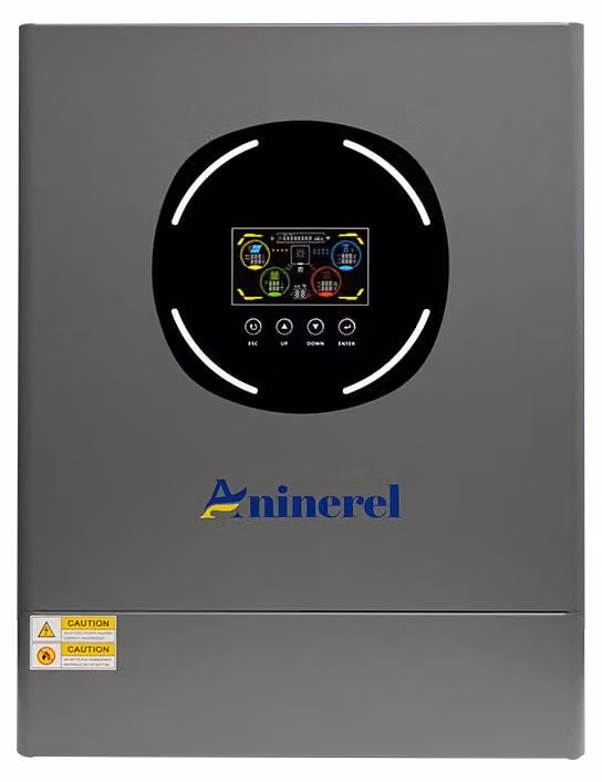 Inverter ibrido da 6200W, 48V, con Wi-Fi - MPPT integrato da 120A - Onda sinusoidale pura - Display LCD