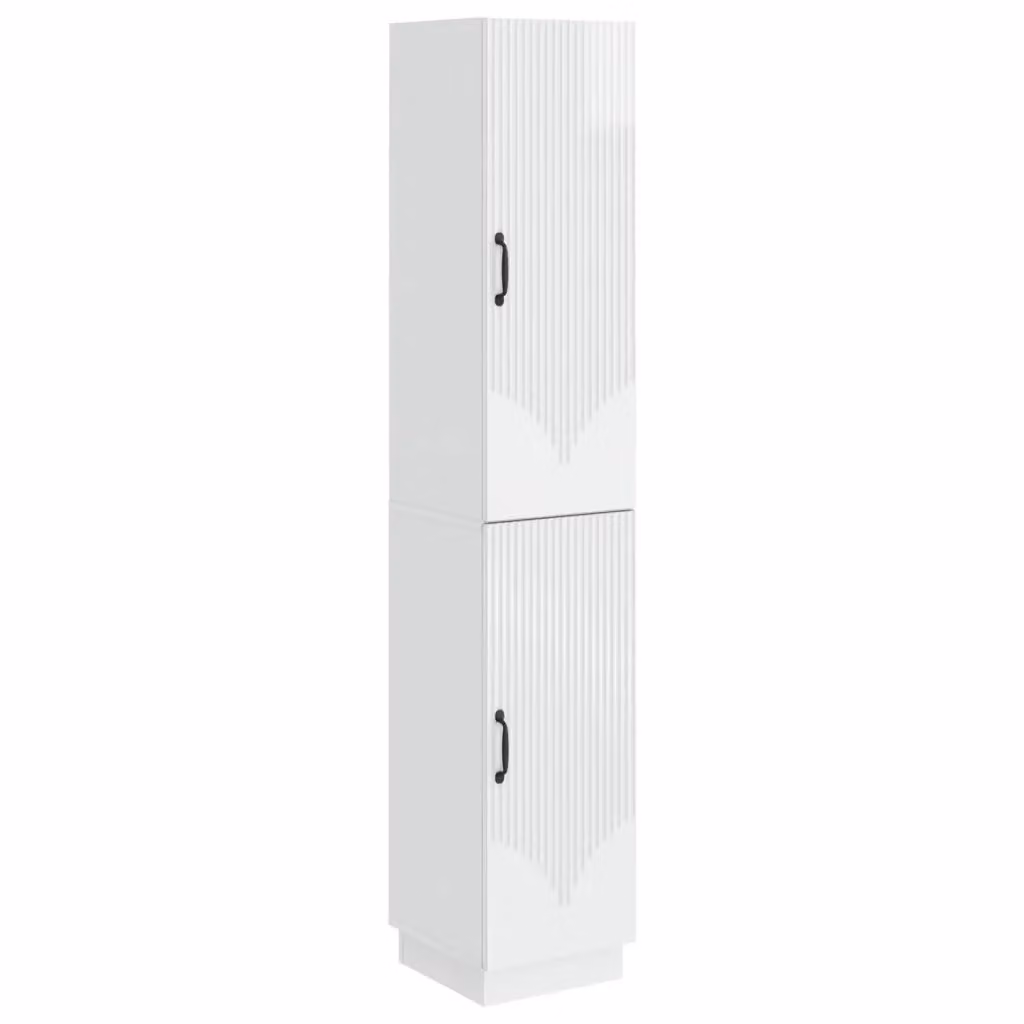 Set di 2 armadi moderni vidaXL in MDF bianco lucido – 2