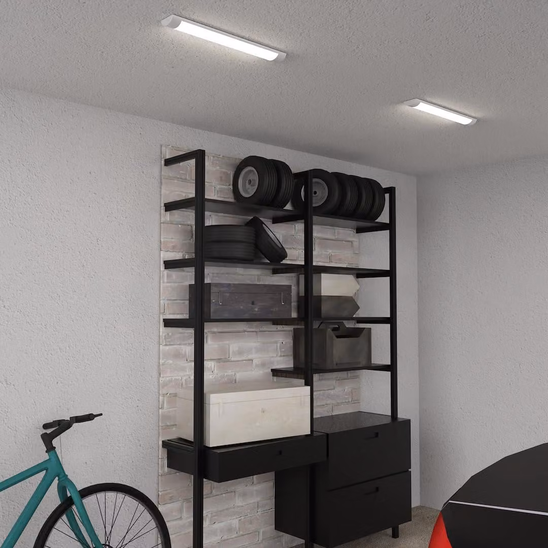 Plafone a strisce colore neutro LED 18W bianco allungato 60cm IP20 per garage officina BATTEN Eko-Light
