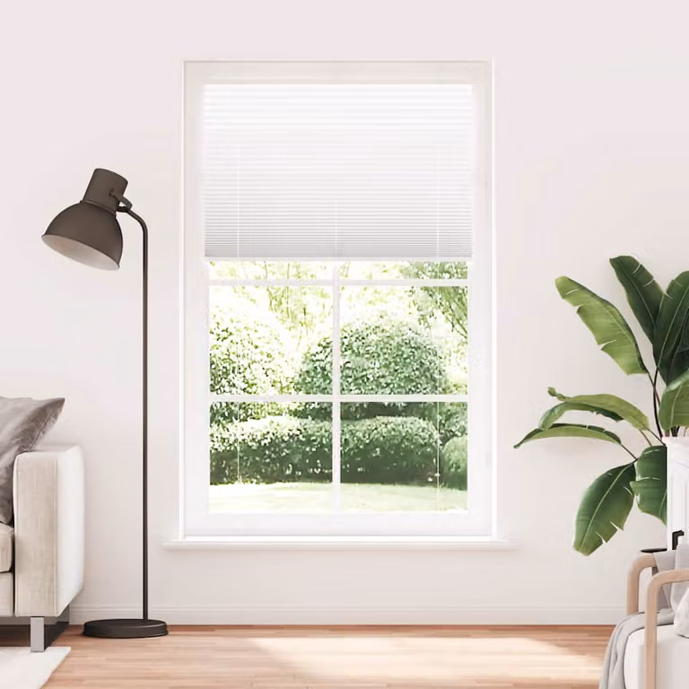 vidaXL Tenda Plissettata Bianca 120x200 cm Larghezza Tessuto 119,4 cm