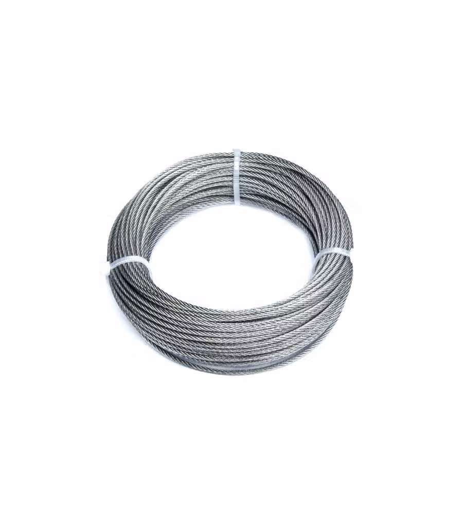 Fune in acciaio Inox 49 fili Diam. 4 mm. 25 mt.
