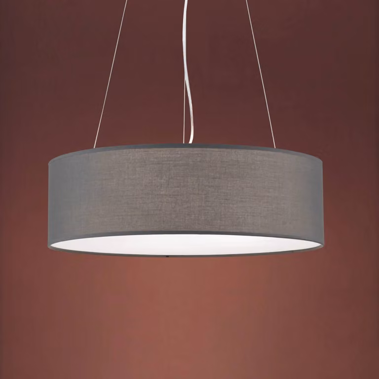 ORION Lampada a sospensione Ufo, dimmerabile, Alluminio / Grigio / Zincato, Soggiorno / Sala da pranzo, Tessuto / Stoffa / Seta, Moderno, Lampada a sospensione