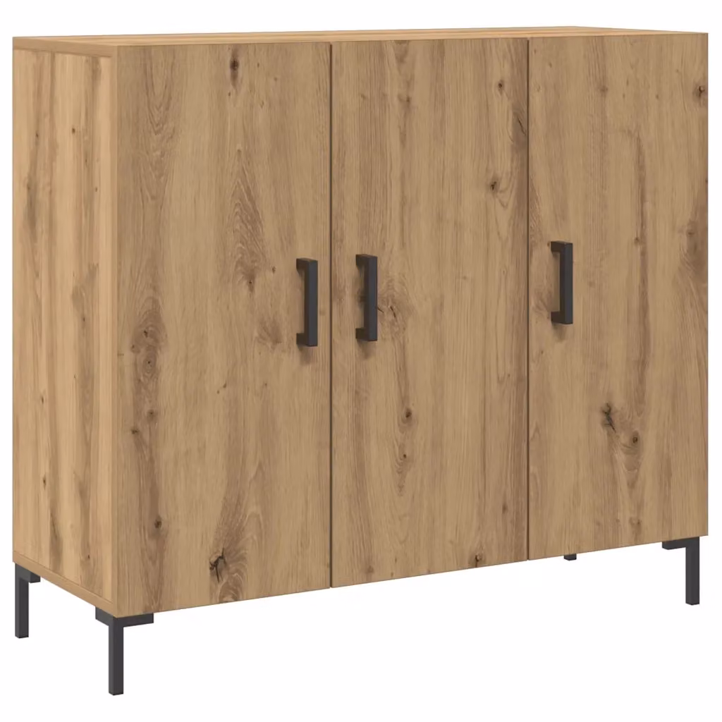 Credenza da cucina moderna Design Mania in legno multistrato marrone con ante a battente L/P/H: 90 x 34 x 80 cm – 2
