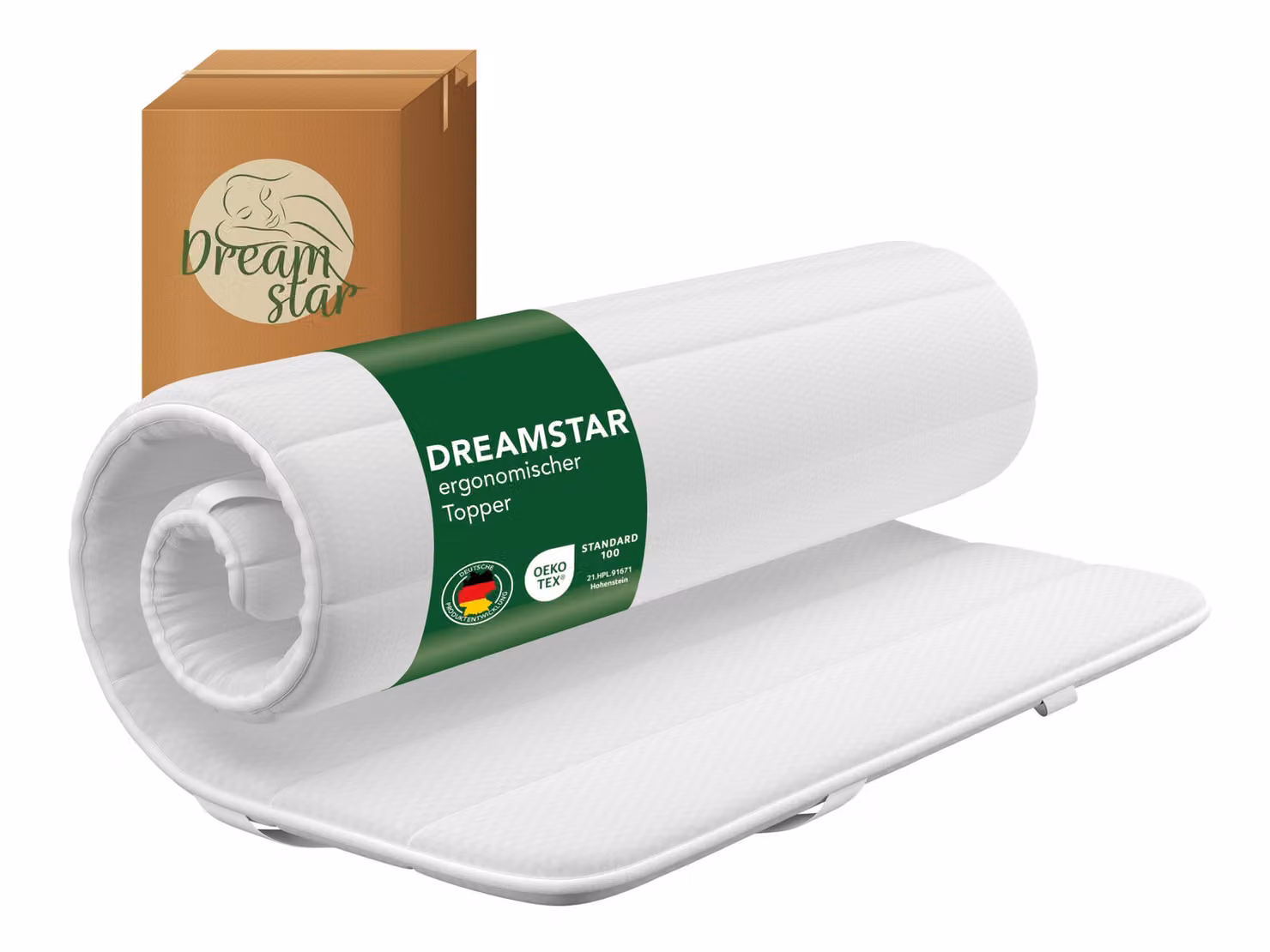 Coprimaterasso 90x190 cm | Coprimaterasso con anima in schiuma traspirante e antiscivolo | Dreamstar