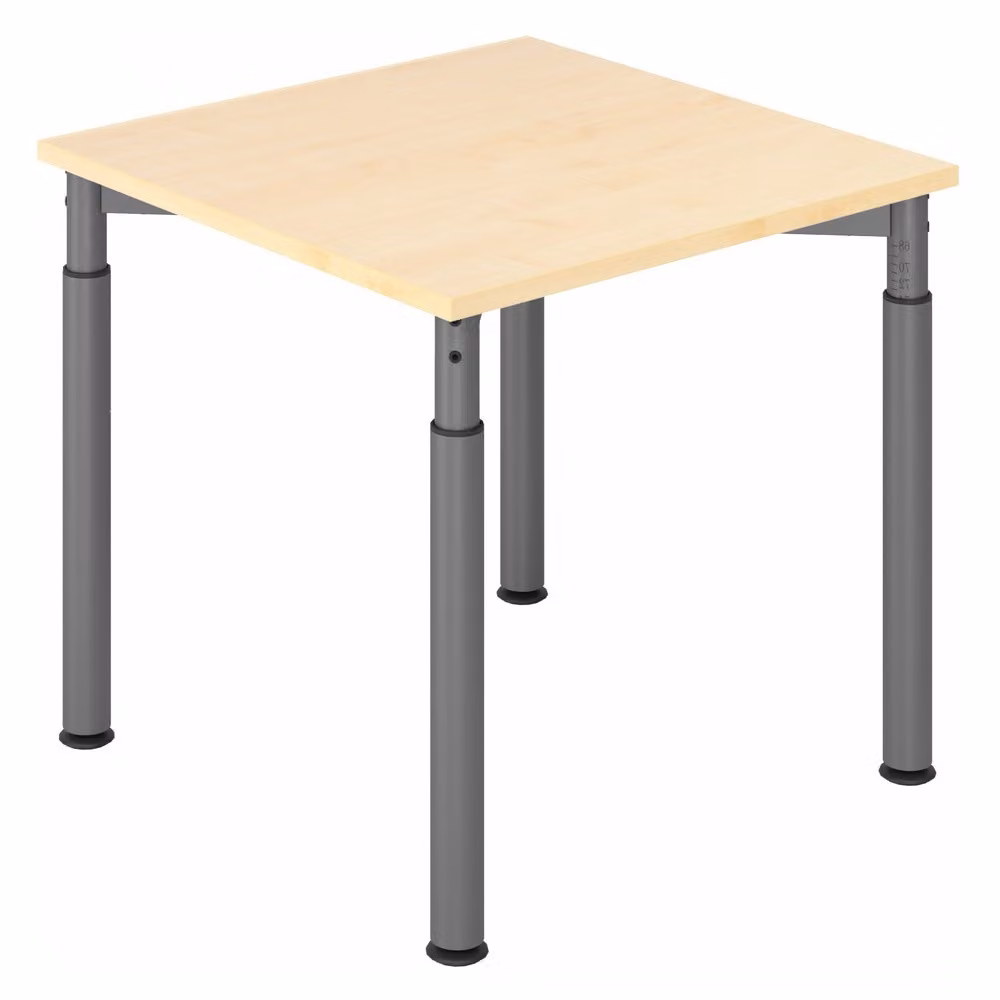 HAMMERBACHER YS08 höhenverstellbarer Schreibtisch ahorn quadratisch