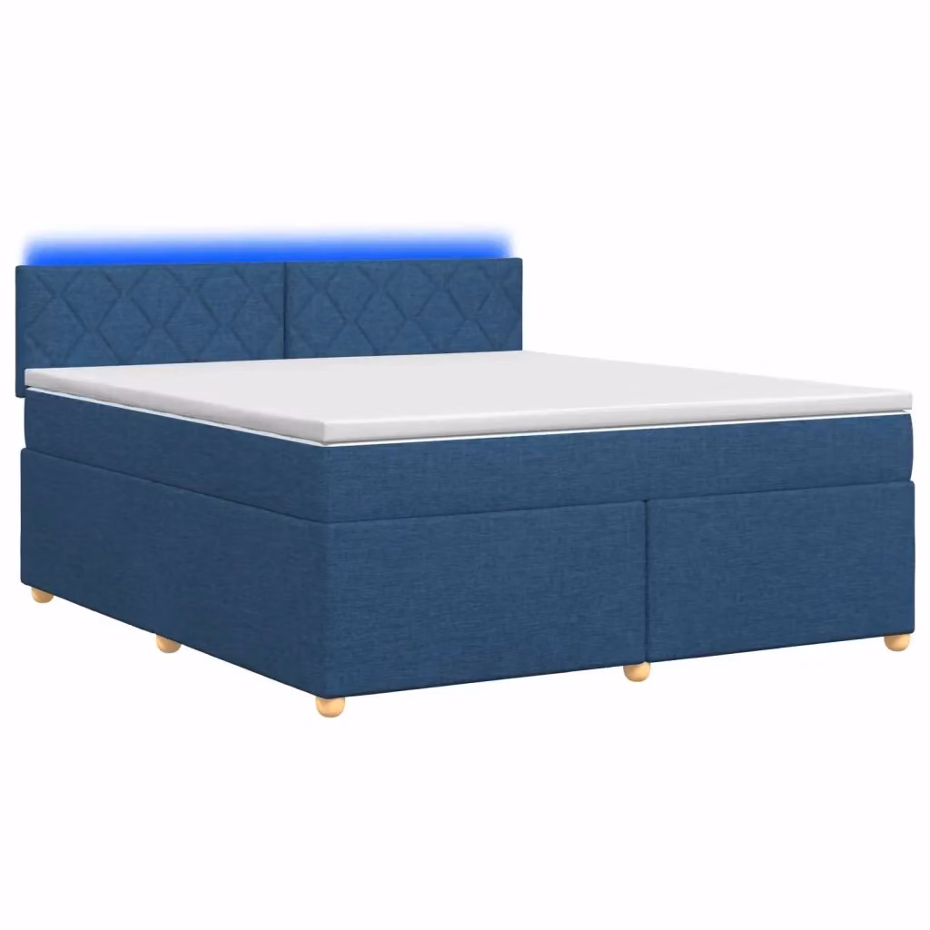 Letto box spring ibrido vidaXL con materasso a molle insacchettate e base contenitore, colore blu, L/P: 160 x 200 cm – 2