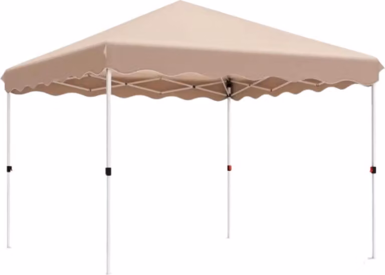 Gazebo pop-up Valora – 3x3 m – Impermeabile e protezione UV 50+ – Con 4 sacchi di sabbia e borsa per il trasporto – Beige – Per giardino, terrazza ed eventi all’aperto