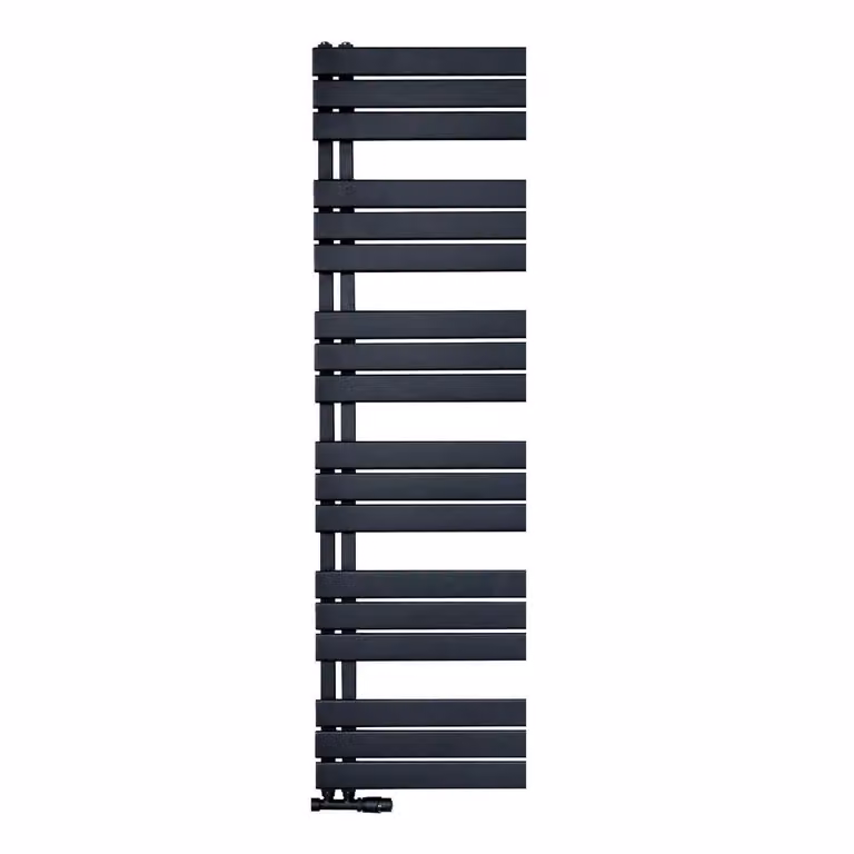 Radiatore per asciugamani/raffreddatore per bagno attacco a sinistra nero 1800x500