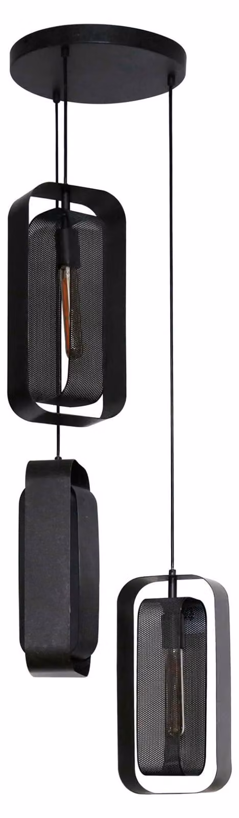 Lampada da soffitto FURNLUX Mesh Nero 35 cm / Colore principale: Nero / Dimensioni: 35 x 150 x 35 cm