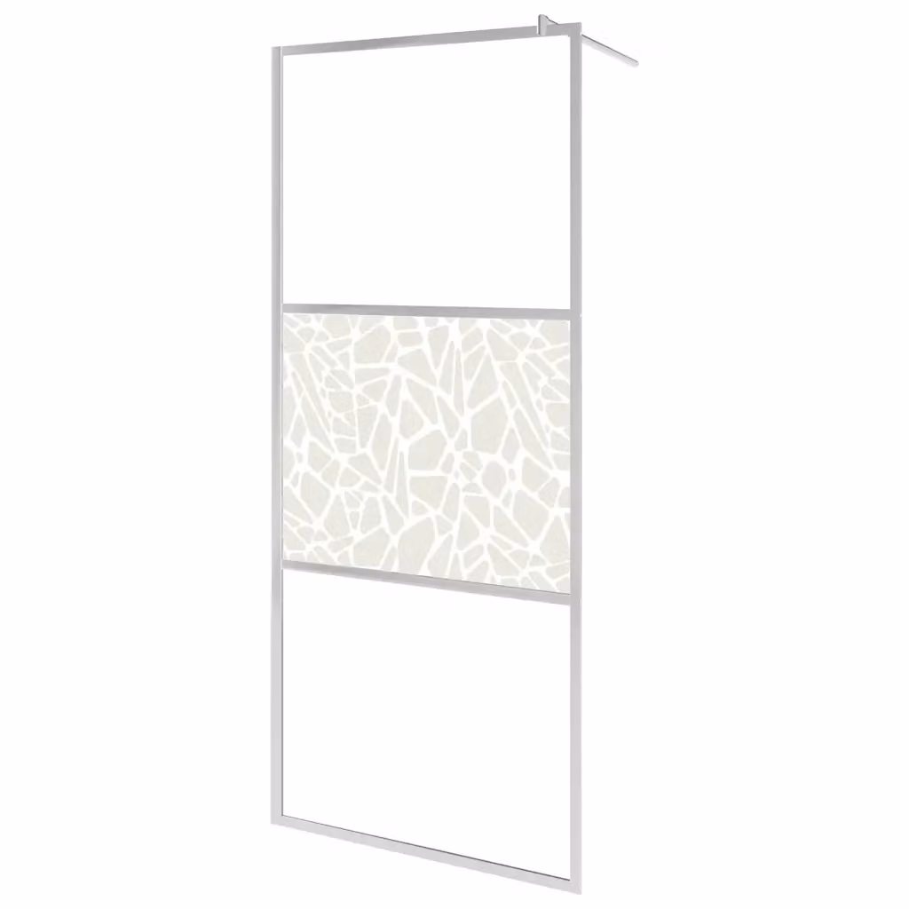 Parete per doccia walk-in fissa vidaXL in vetro trasparente design pietra L: 115 cm, H: 195 cm – 2
