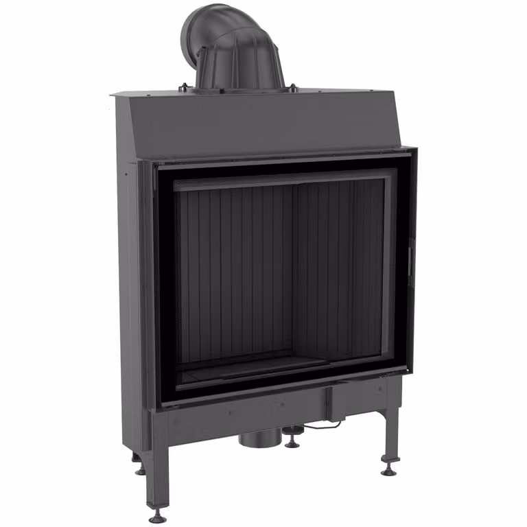 Inserto camino in acciaio KRATKI NADIA 13 kW Ø 200 rivestimento nero