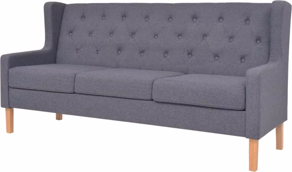 Maison Exclusive - Divano a 3 Posti in Tessuto Grigio