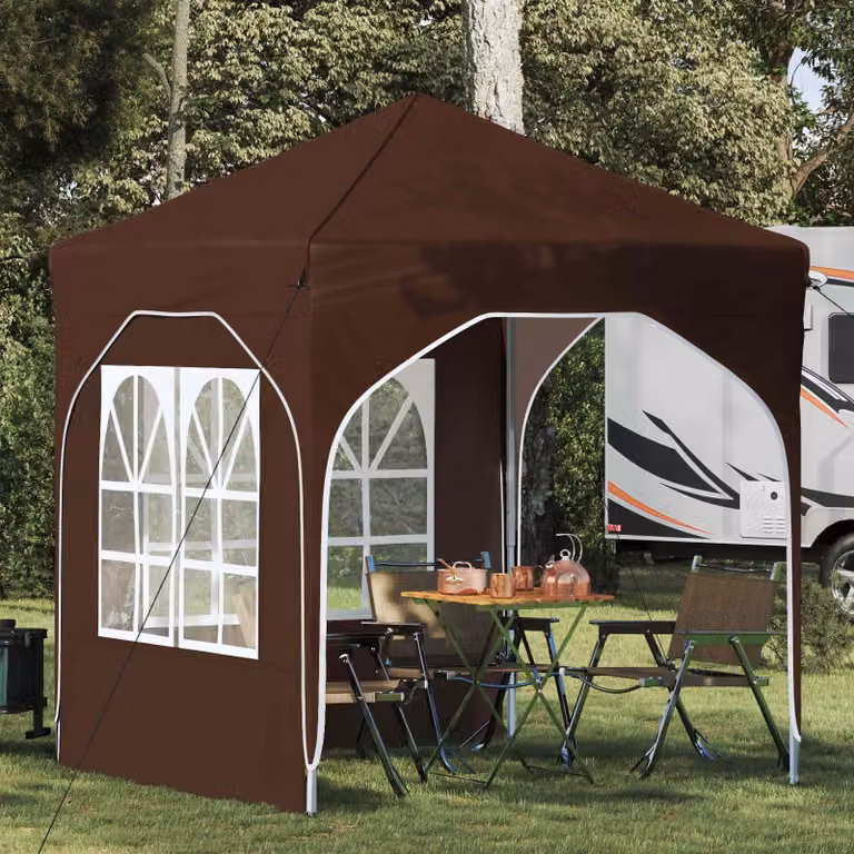 Maison Exclusive - Tenda pop-up per feste, 192 x 192 x 245 cm, colore marrone