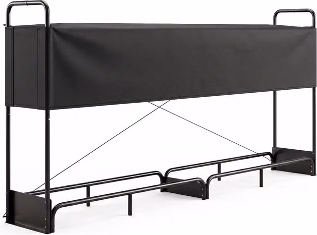Portaogiacca Outsunny in acciaio zincato per interno ed esterno con copertura e borsa in Oxford 600D, Nero – 1