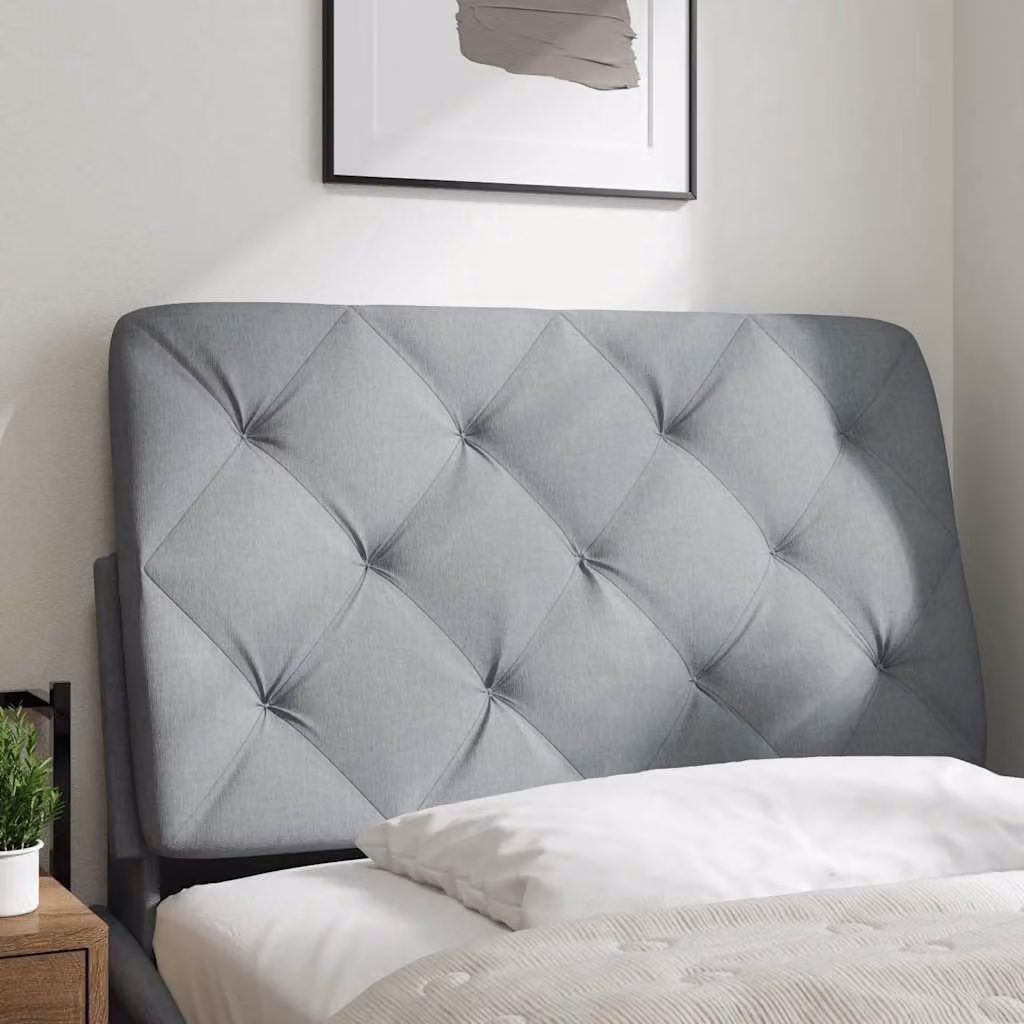vidaXL Cuscino Testiera Grigio Chiaro 80 cm in Tessuto