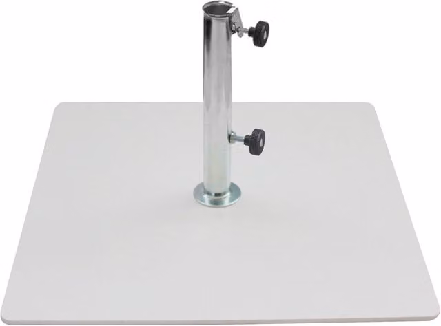Base per Ombrellone da Giardino 30 Kg per Tubi Ø55mm in Metallo Bianco