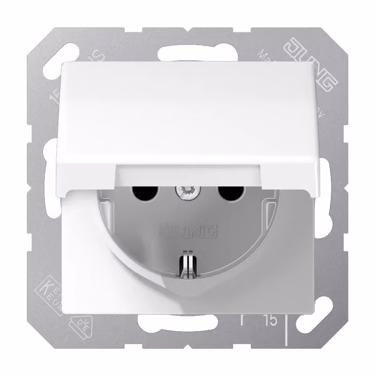 Jung AS1521KLWW Presa Schuko con coperchio ribaltabile