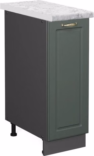 Armadio cucina dispensa alto Fame-Line Verde-oro rustico/Antracite 30 cm, PL Marmo Vicco