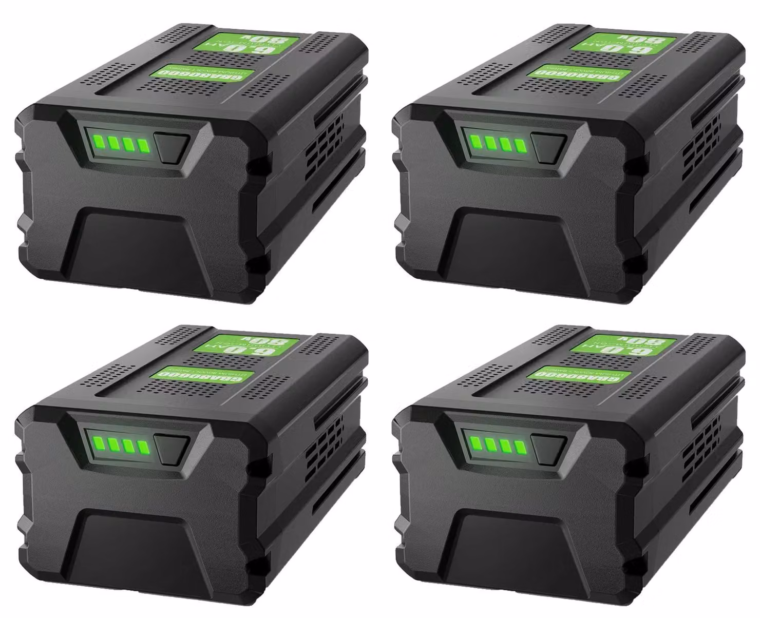 Batterie di ricambio, capacità 6000mAh, compatibili con i modelli GBA80600 e GBA80200, confezione da 4