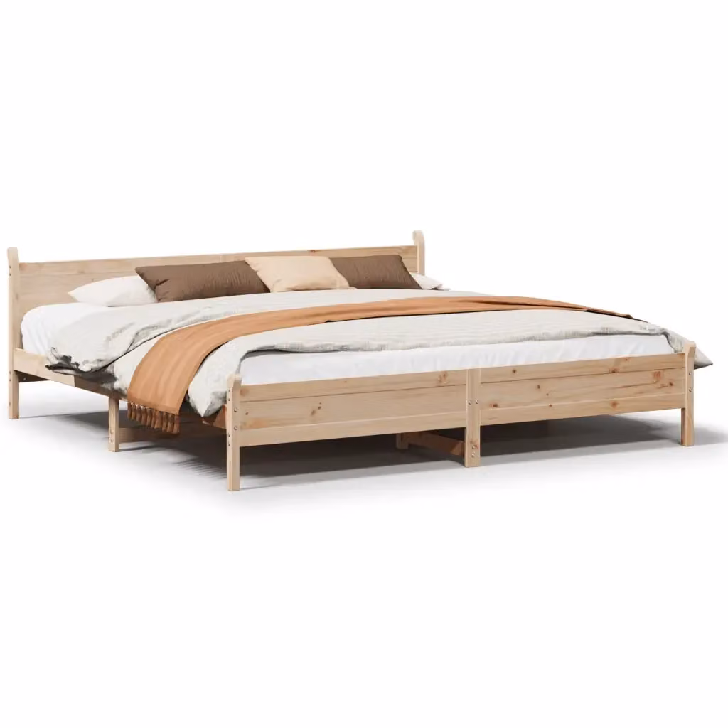 Struttura Letto Design Mania in Legno Massello di Pino Naturale, L/P: 180 x 200 cm – 2