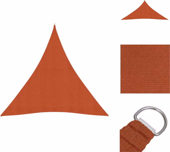 vidaXL Tenda da sole, 160 g/m², terracotta, 4,5x4,5x4,5 m, HDPE - Tende da sole e protezioni solari