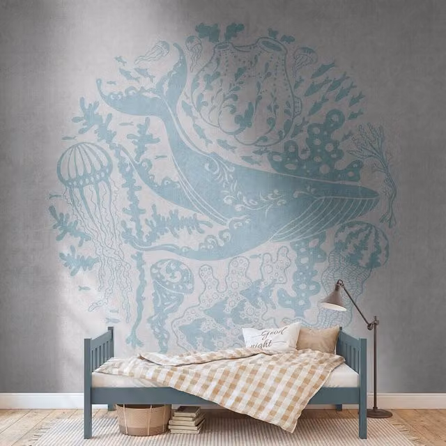 Fotomurale Ocean Stamp Multicolor L: 371 cm x H: 280 cm