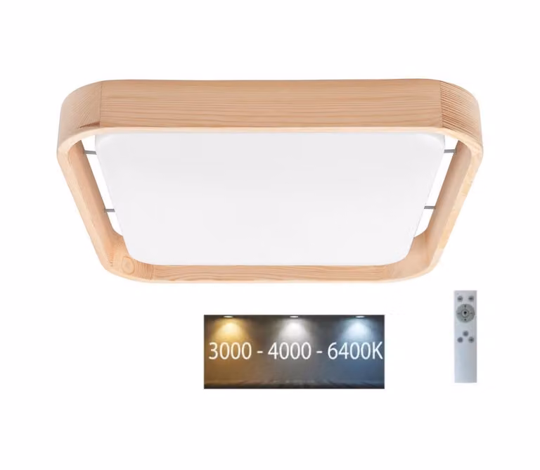 Brilagi - Plafoniera LED dimmerabile MANAROLA CUBIC LED/24W/230V 3000-6500K pino + telecomando