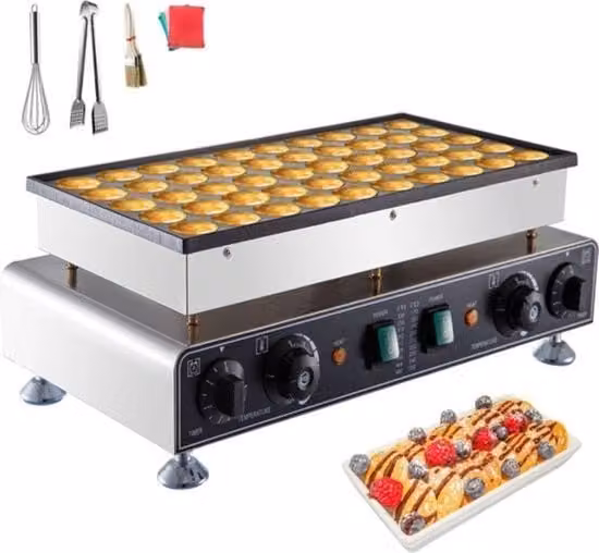 Fornello elettrico per poffertjes - 50 pezzi - Ideale per uso in cucina