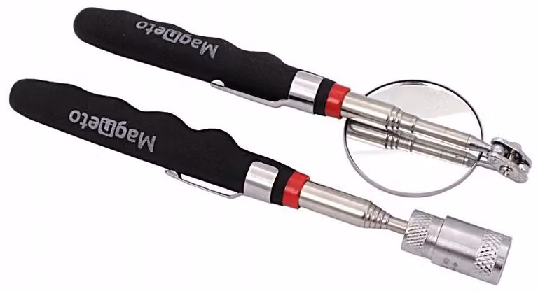 Morsetto per specchio di ispezione a LED con pinza magnetica