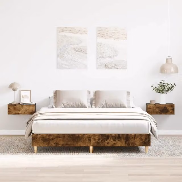 Giroletto senza materasso vidaXL in legno e materiali compositi, colore marrone, L/P/H: 200 x 150 x 25 cm – 1