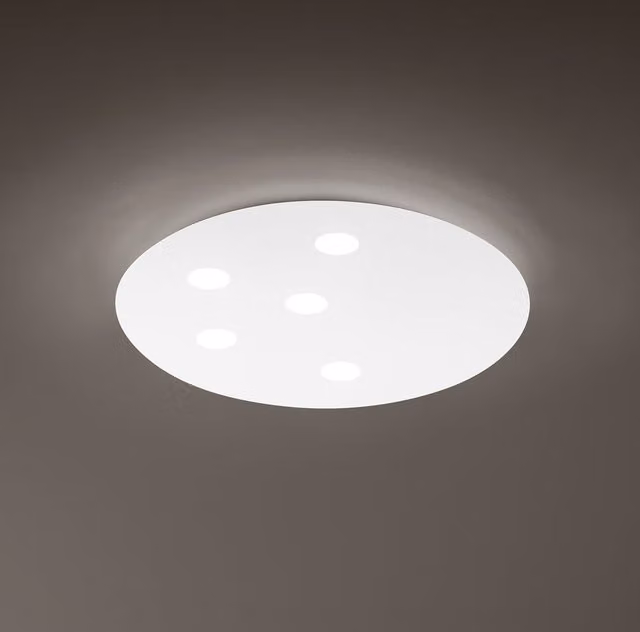 Plafoniera LED Perenz Random bianca con design moderno e forma rotonda