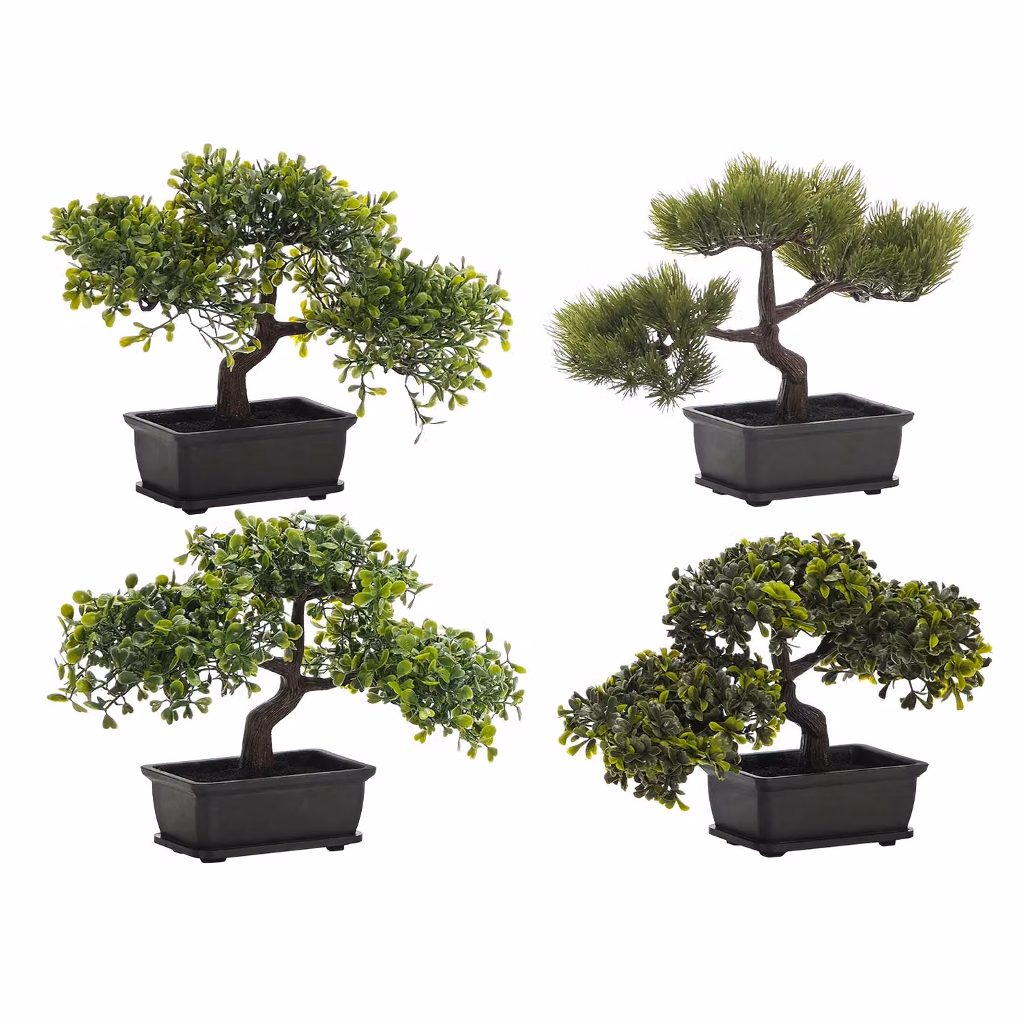 Pianta artificiale Bonsai verde con vaso VESTIAMO CASA, H: 22 cm, L: 12,5 cm, P: 8,5 cm – 1