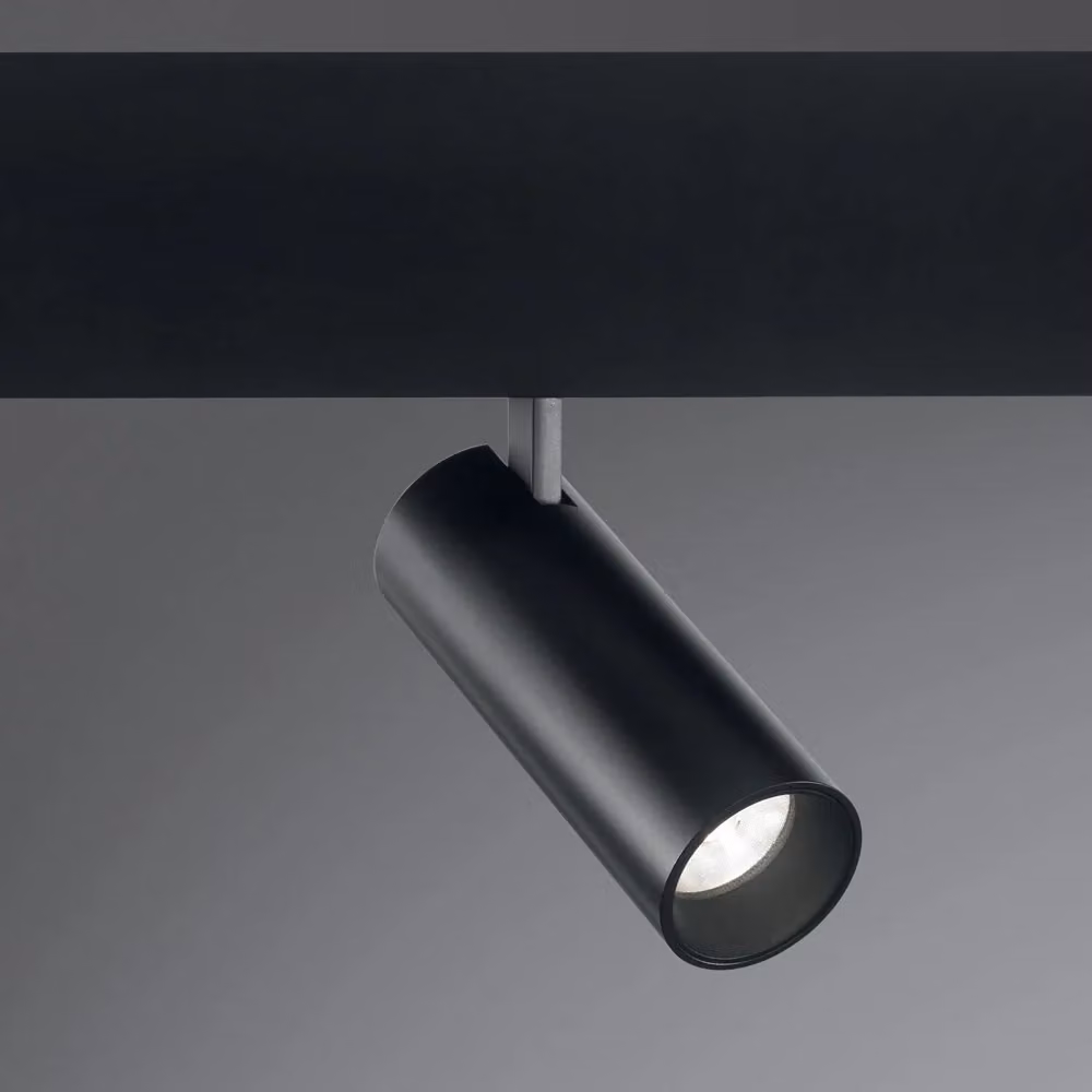 Sistema Binario Arca IDEAL LUX in Alluminio Nero con LED da 14W, Luce Calda 3000K, Connettibile – 2