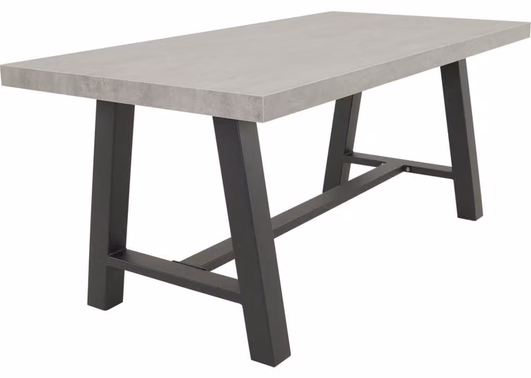 Tavolo Fresco 180 x 90 x 75 cm Alluminio pietra sinterizzata grigio antracite