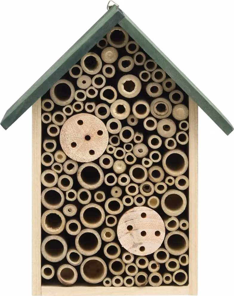 vidaXL Hotel per insetti 2 pezzi 23x14x29 cm in legno massiccio d'abete