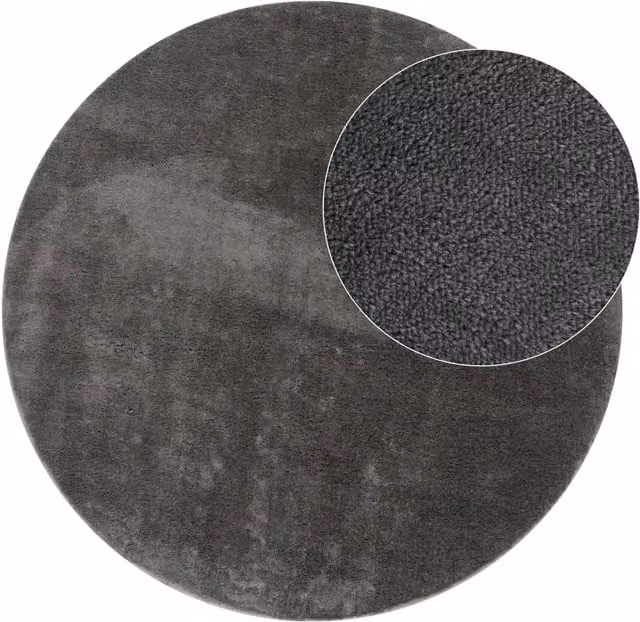 Tappeto rotondo Calia Italia antracite Diametro: 200 cm